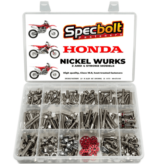 Honda CR & CRF Dress Up Bolt Kit - Nickel Wurks - Dune Goons