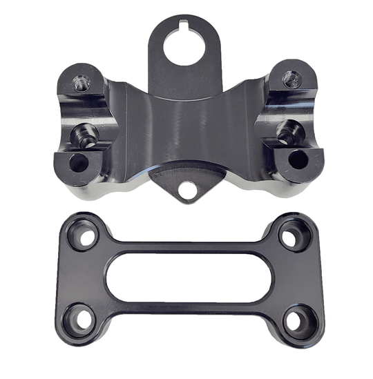Raptor 700 Billet Aluminum Phat Bar Clamp – 1 1/8" Handlebars | Black Anodized - Dune Goons