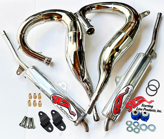 Banshee SLP Chrome Pipes Full Chromed Exhaust Hangers Jet Kit Complete System