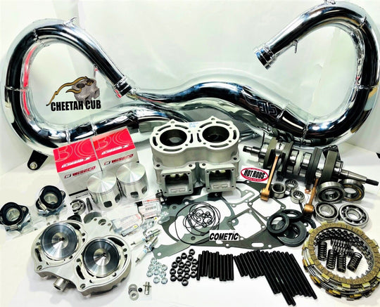 Banshee 443 7 mil Cheetah Cub Rebuild Kit Pipes Complete +7 Motor Engine Assembly SLP