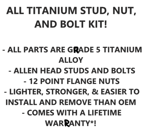 Banshee Case Studs Bolts TITANIUM Top Bottom End Stud Bolt Nut Kit Set
