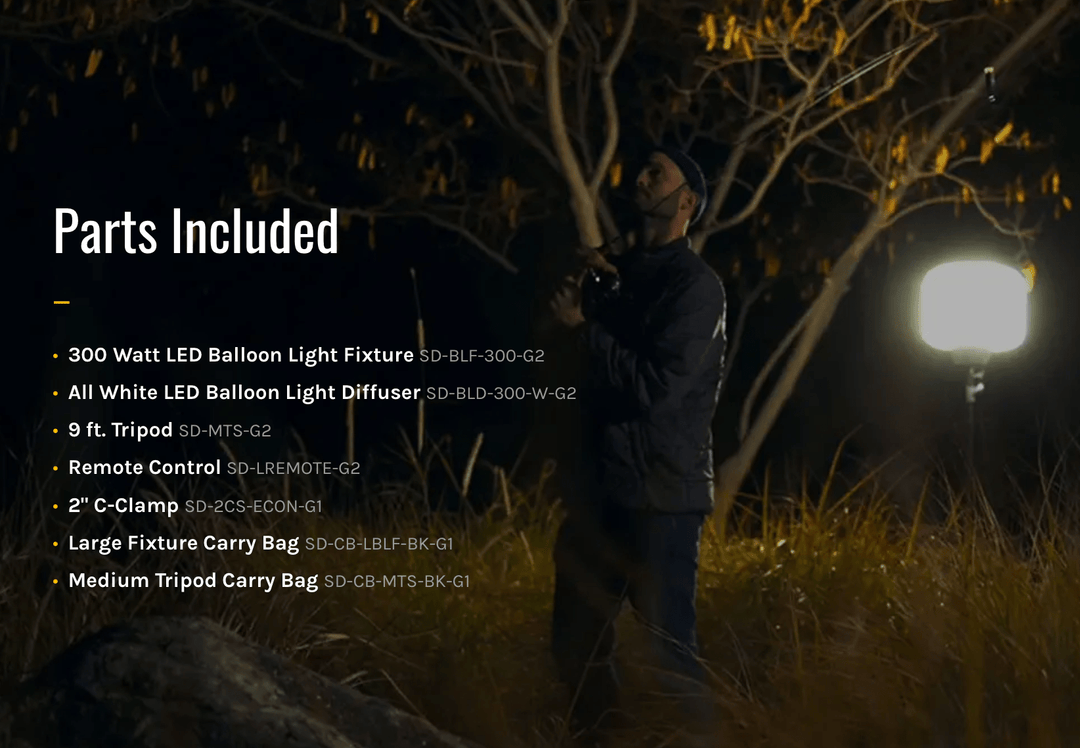 SeeDevil G3 Pro 400 Watt Balloon Light Kit – 58,000 Lumen Glare - Free Flood SD - 400W - KIT - G3 - Dune Goons