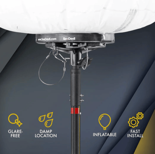 SeeDevil G3 Pro 400 Watt Balloon Light Kit – 58,000 Lumen Glare - Free Flood SD - 400W - KIT - G3 - Dune Goons