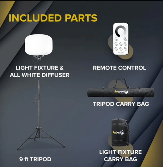 SeeDevil G3 Pro 400 Watt Balloon Light Kit – 58,000 Lumen Glare - Free Flood SD - 400W - KIT - G3 - Dune Goons