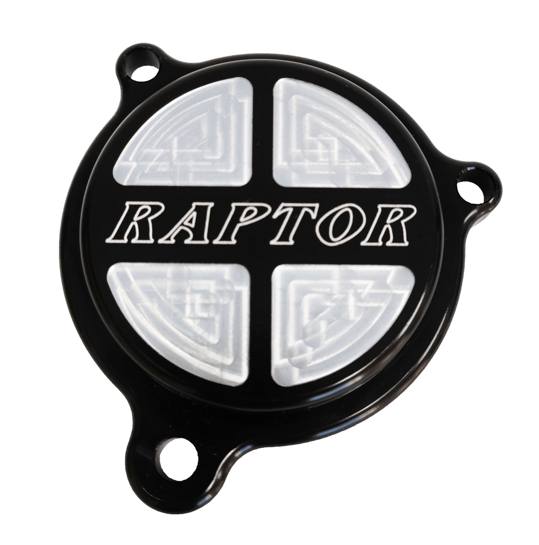 Yamaha Raptor 700 Oil Filter Cover - Black with Logo - Modquad - Dune Goons