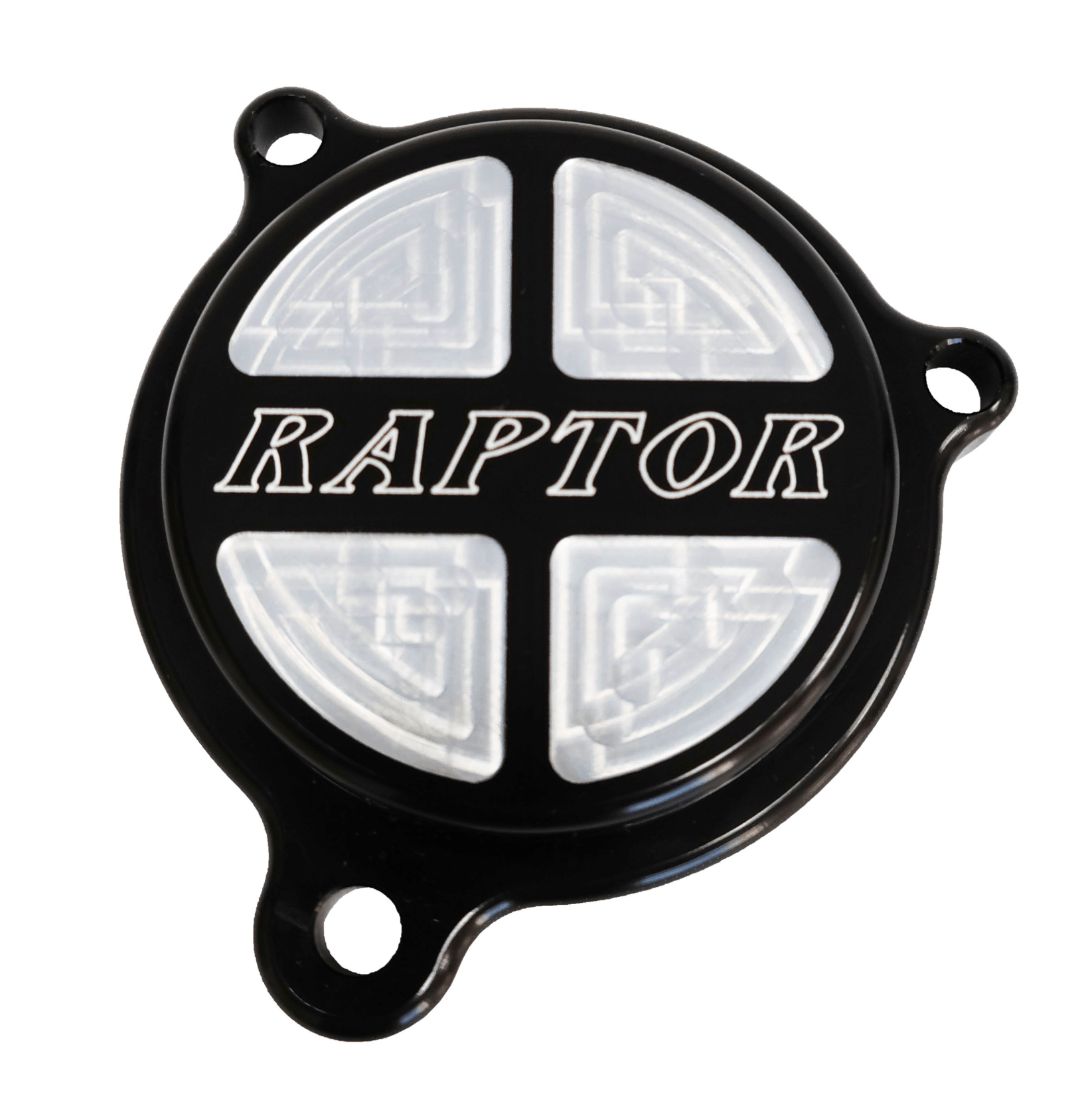 Yamaha Raptor 700 Oil Filter Cover - Black with Logo - Modquad - Dune Goons