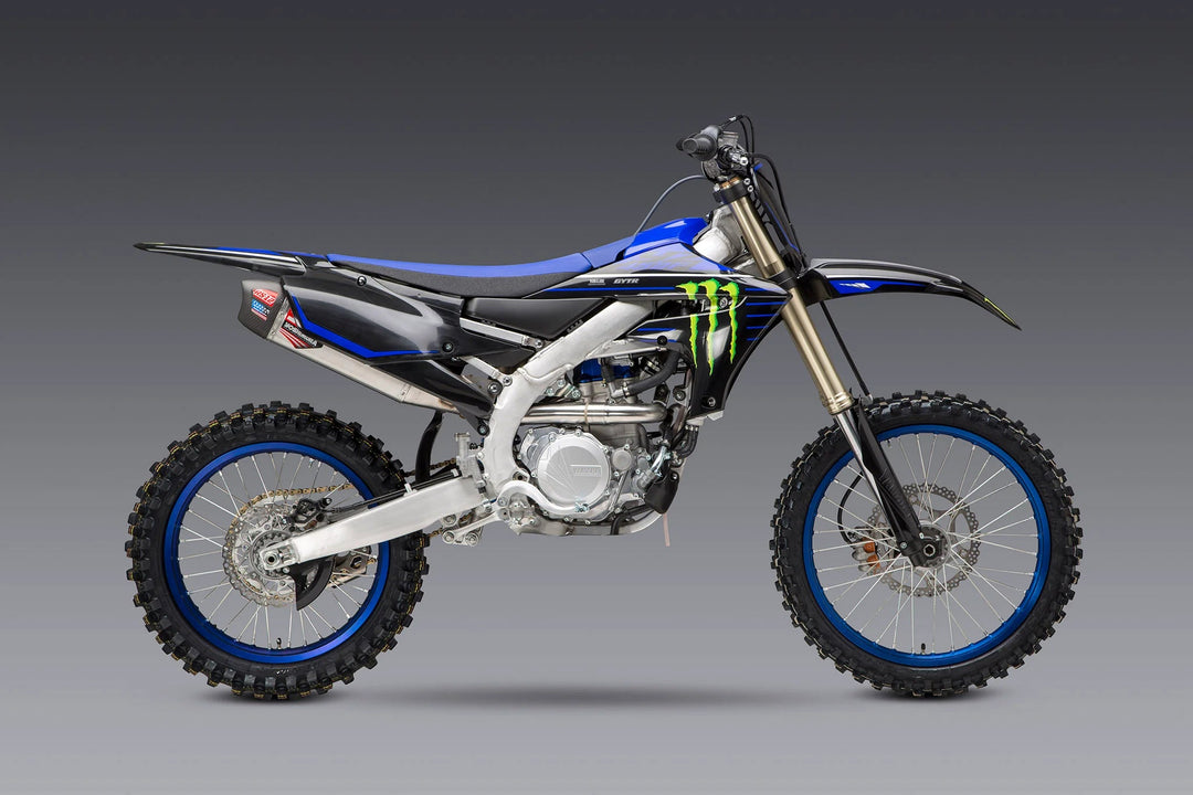 YZ450F 20 - 22 RS - 12 STAINLESS FULL EXHAUST SYSTEM W/ ALUMINUM MUFFLER - Dune Goons